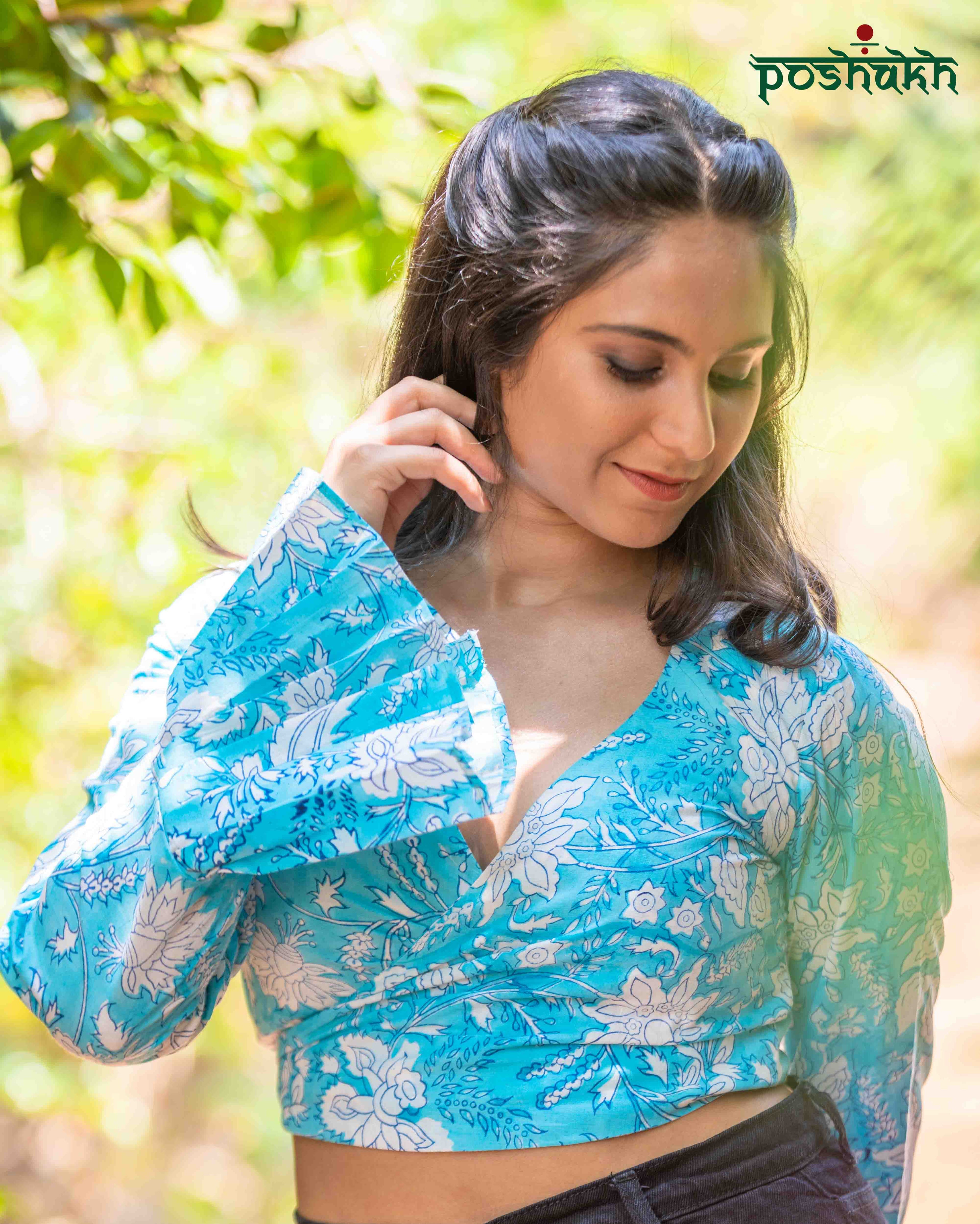 Print Peplum Camisole Top Poshakh fabrics