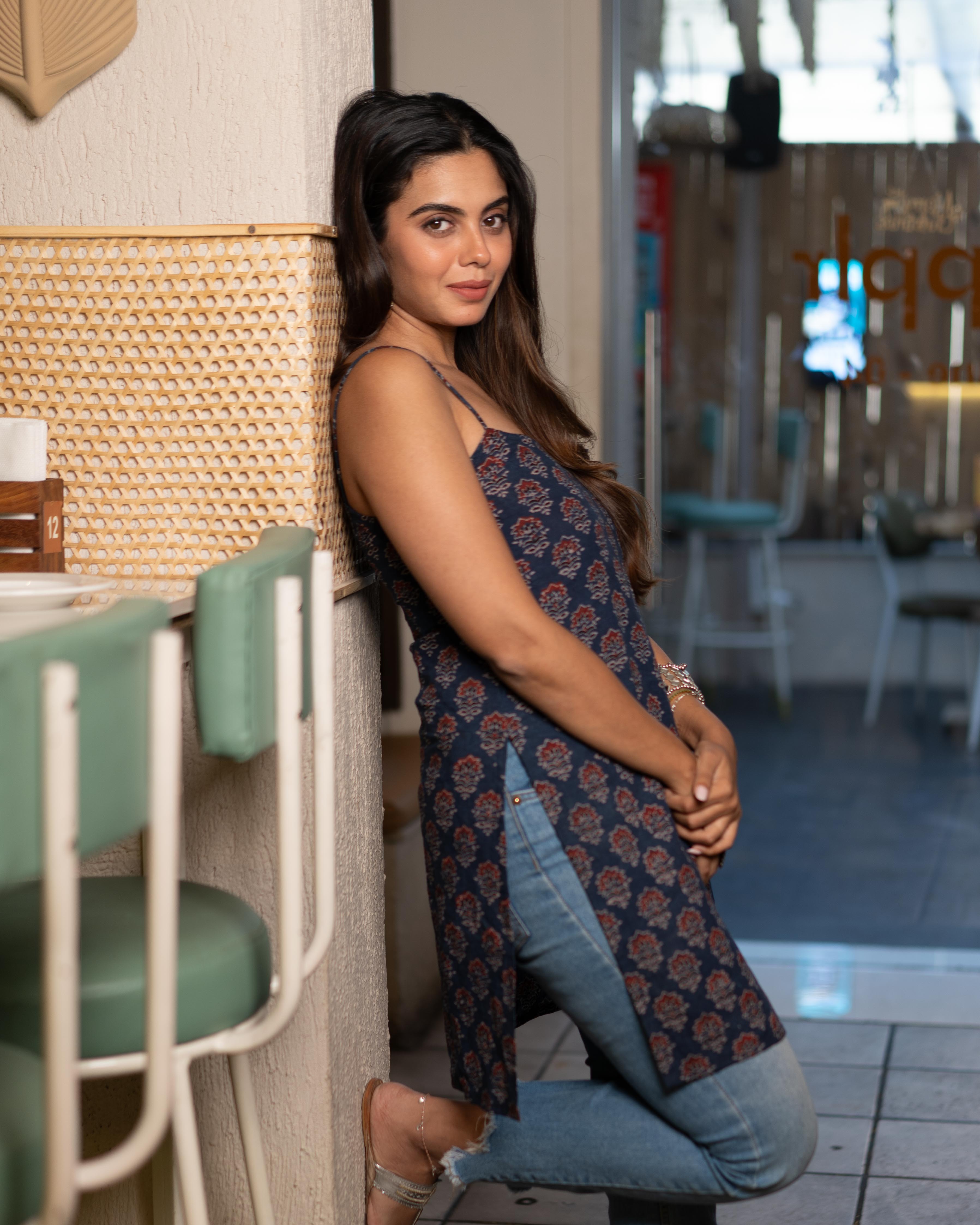 The Poshakh Indigo 90s Cami Kurti