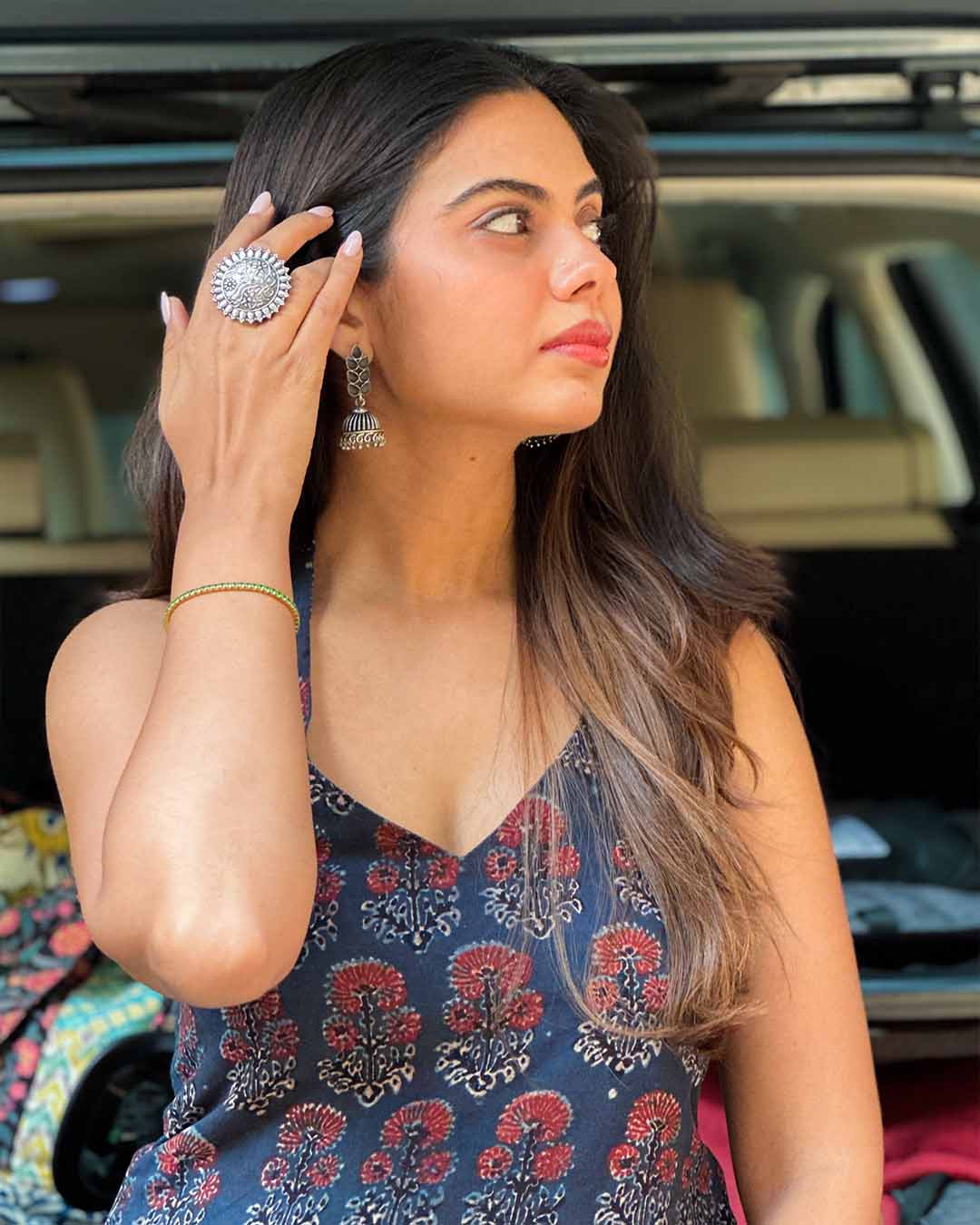 Halter Neck Kurti Indigo