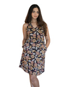 Halter Neck Racerback Dress with Pockets Poshakh fabrics