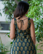The Mirae Classic Kurti Green Ajrakh