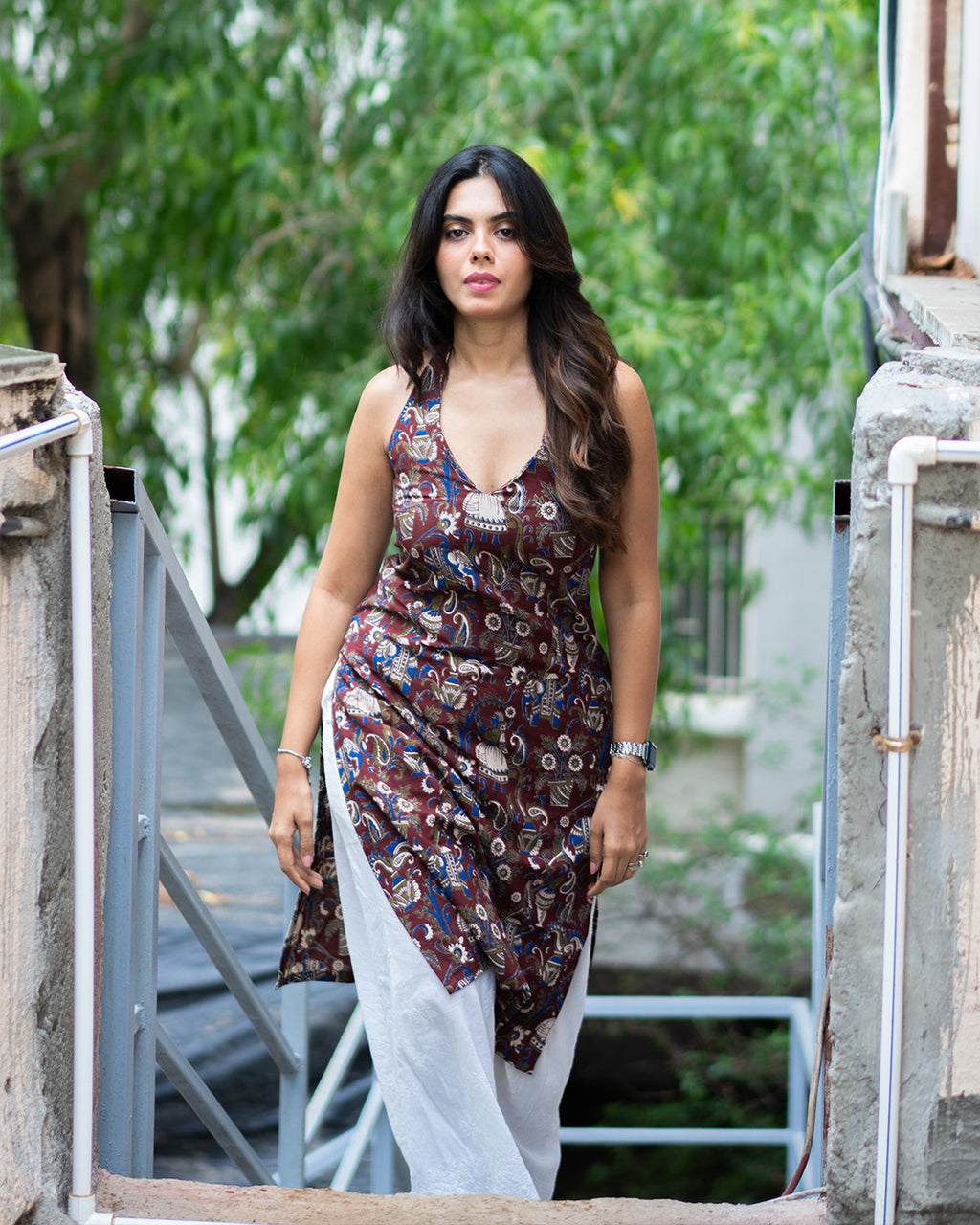 Halter Neck Kurti - Kalamkari