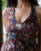 Halter Neck Kurti - Kalamkari