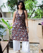 Halter Neck Kurti - Kalamkari