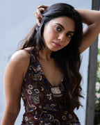 Halter Neck Kurti - Kalamkari