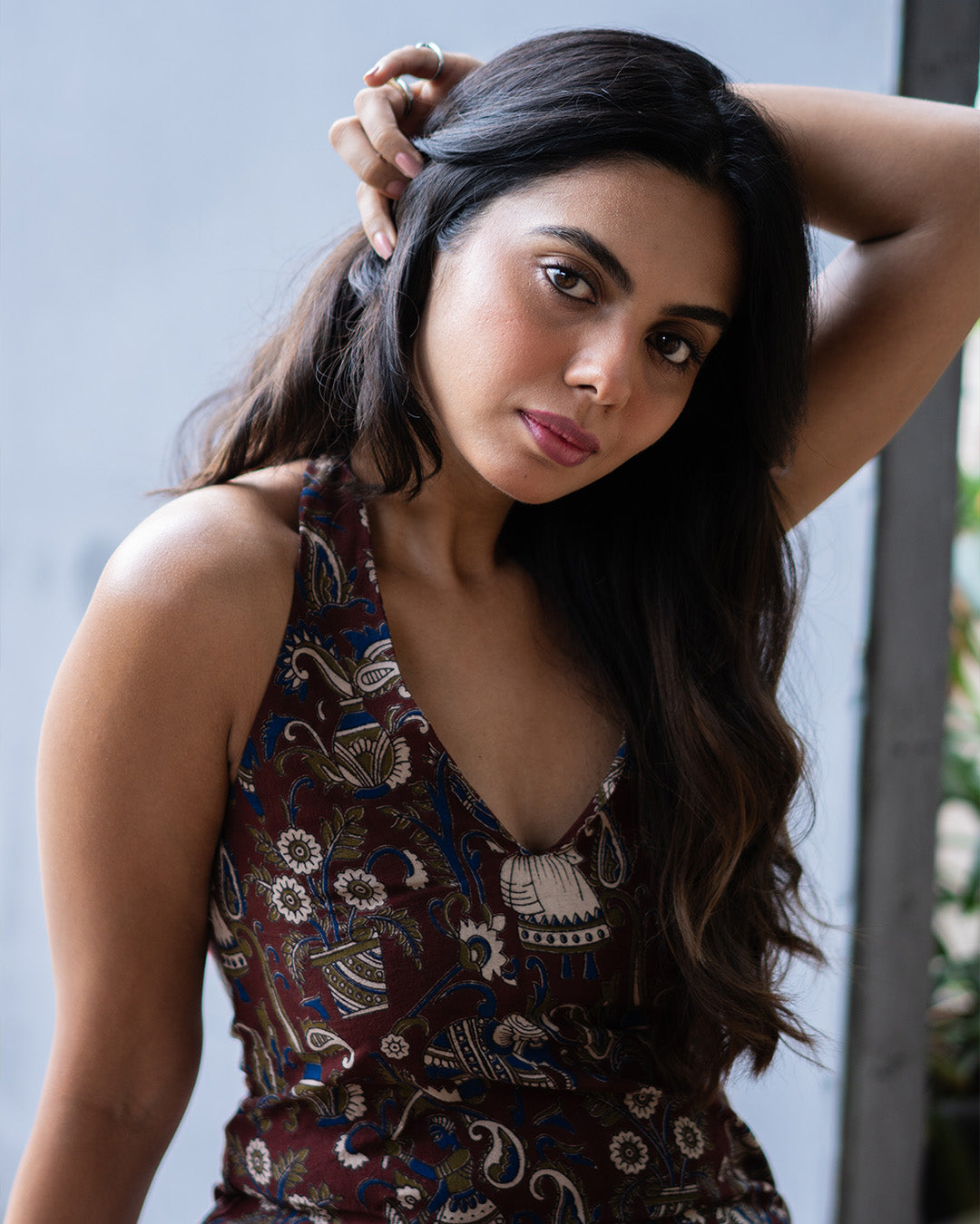Halter Neck Kurti - Kalamkari