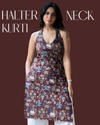 Halter Neck Kurti - Kalamkari