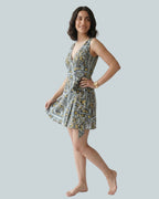 The Poshakh Peacock Pichwai Wrap Around Dress