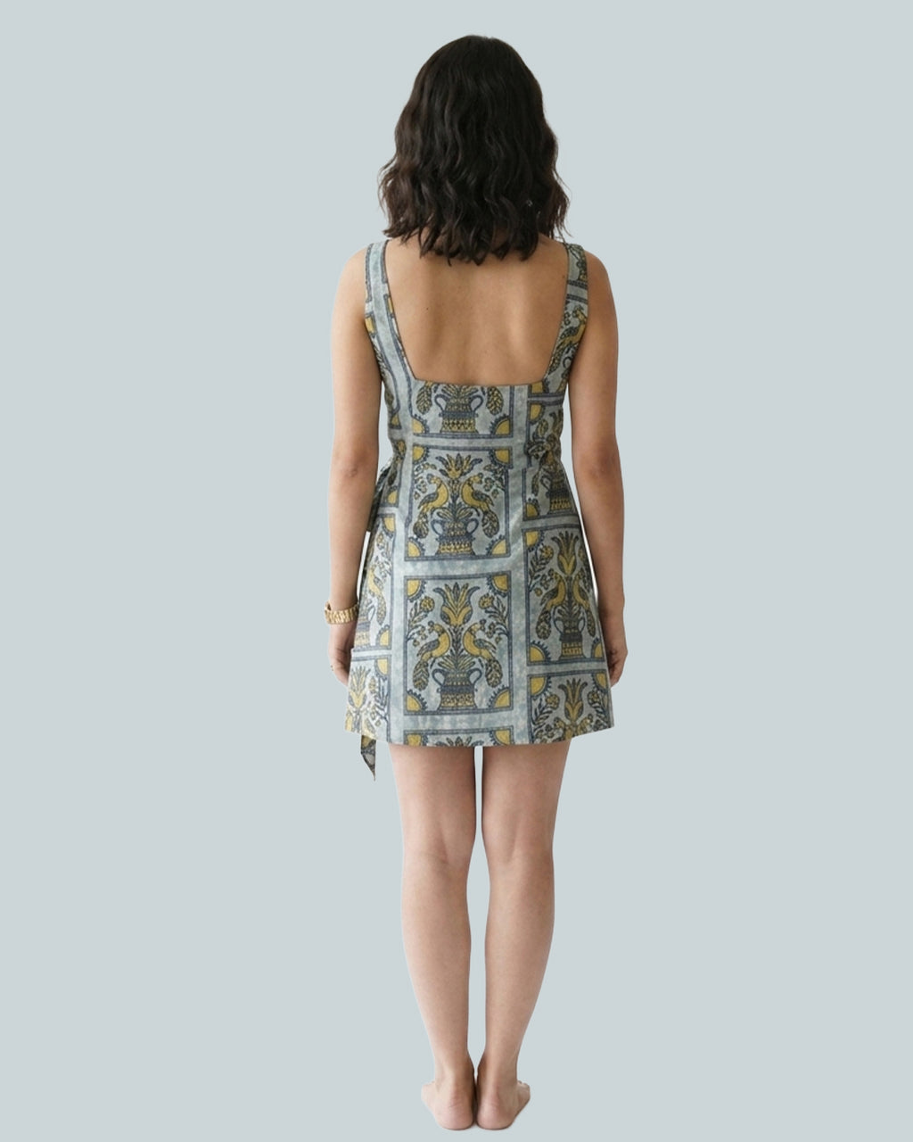 The Poshakh Peacock Pichwai Wrap Around Dress