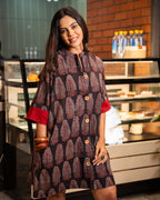 The Poshakh Midnight Tree of Life Shirt Dress.