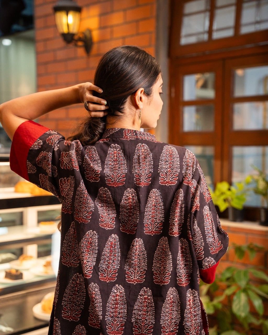 The Poshakh Midnight Tree of Life Shirt Dress.