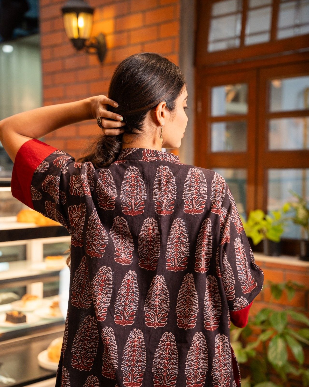 The Poshakh Midnight Tree of Life Shirt Dress.