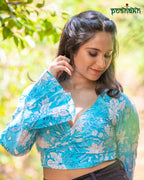 Print Peplum Camisole Top Poshakh fabrics