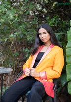 Silk Brocade Reversible Blazer My Store