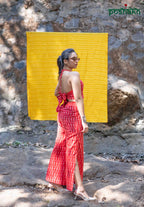 Ikkat Halter Neck Co-ord Set My Store