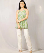 Green Floral Halter Top My Store
