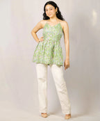 Green Floral Halter Top My Store
