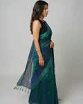Emerald Liquid-Tissue Saree