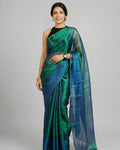 Emerald Liquid-Tissue Saree
