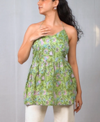 Green Floral Halter Top My Store