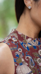 Earthy Kalamkari Halter Top