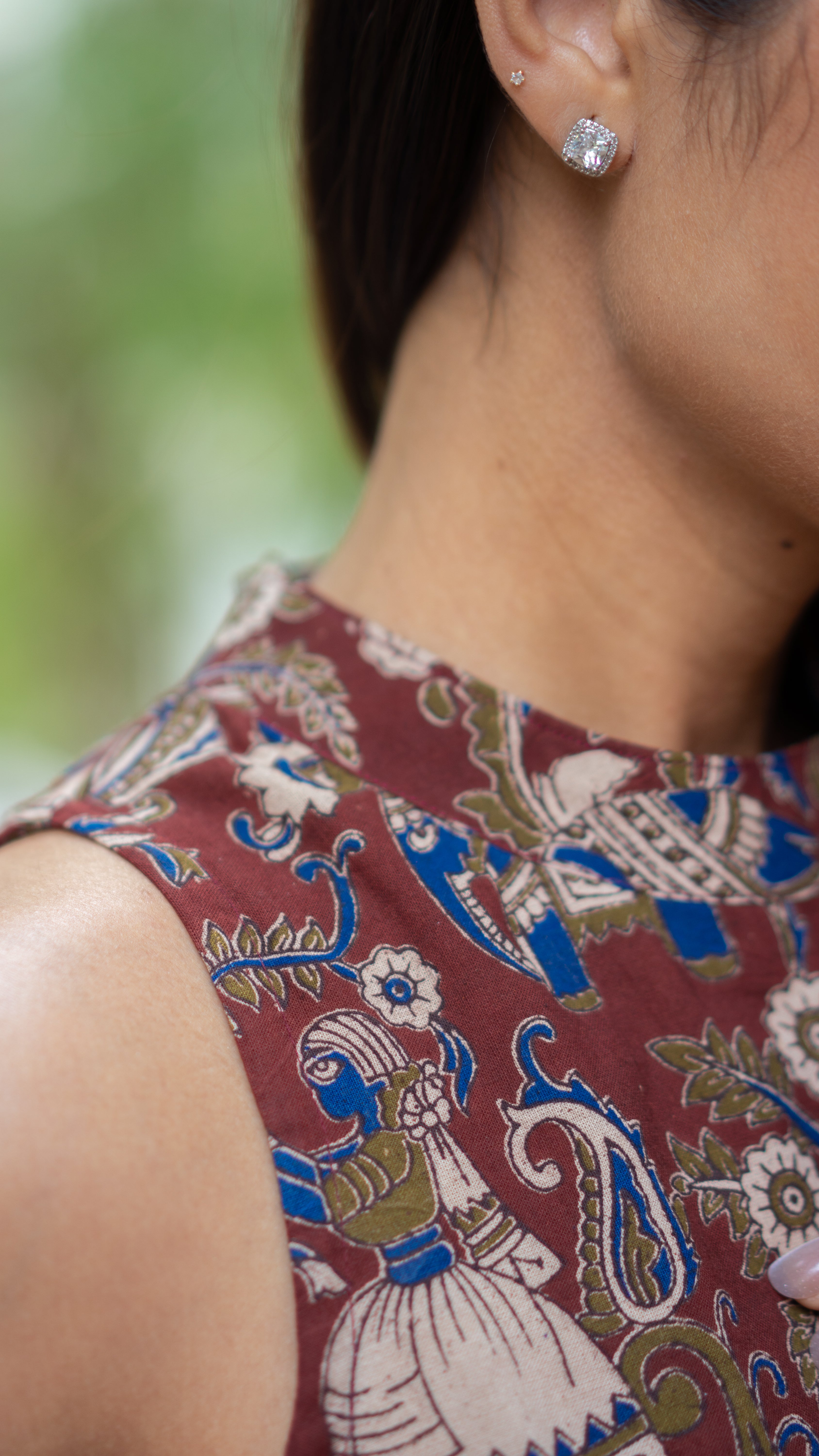Earthy Kalamkari Halter Top