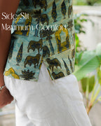 Sage Green Cotton Halter Neck Top - Sacred Grove Indo Western Tunic