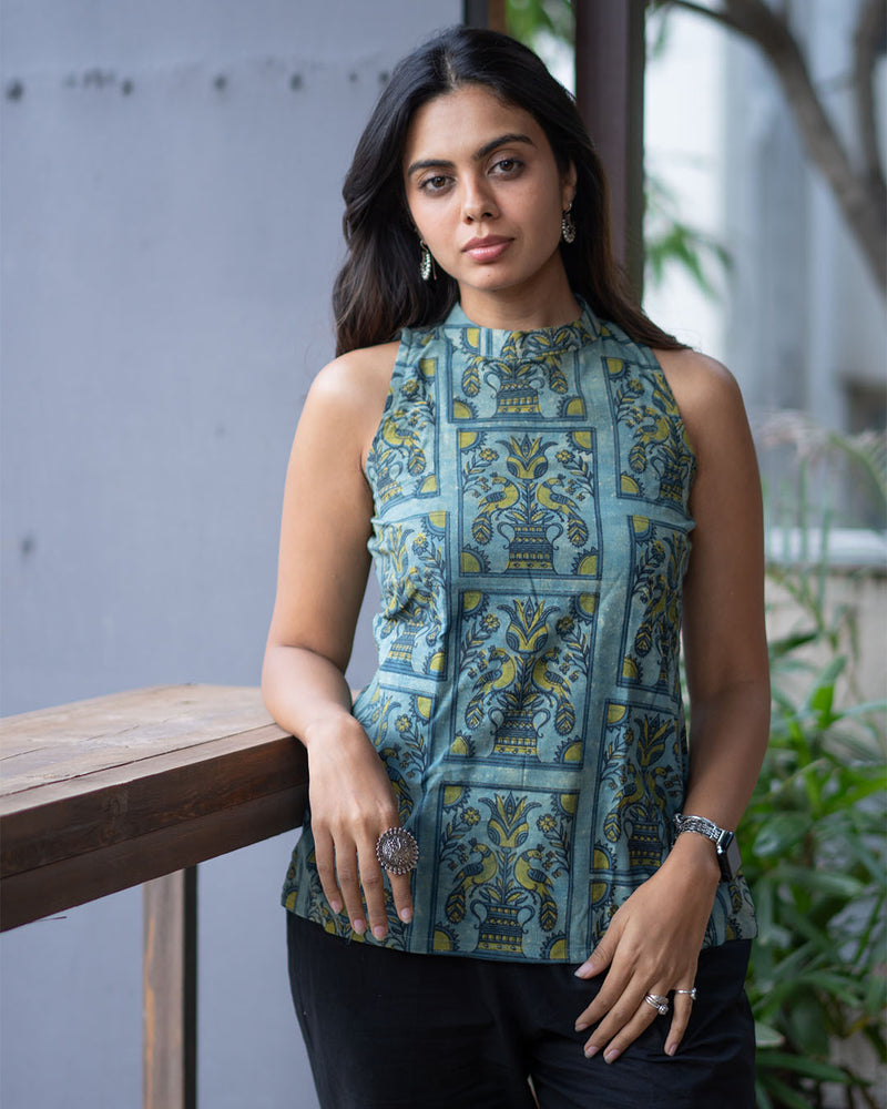Pichwai Halter Top