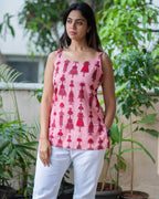 The Pink Shoulder Tie Top