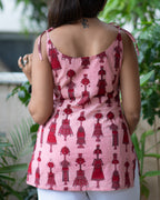 The Pink Shoulder Tie Top