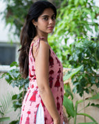 The Pink Shoulder Tie Top