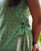 The Poshakh Sage Petal Side-Tie Top