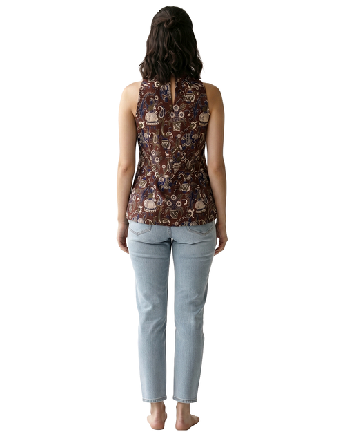Earthy Kalamkari Halter Top