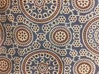 Indigo & Brown Mandala Print Poshakh fabrics