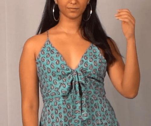 Aqua Paisley Mini Dress - Poshakh fabrics