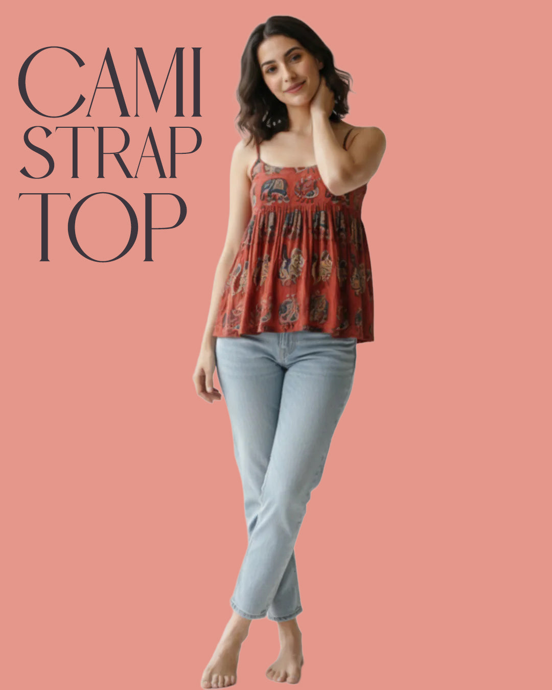 Backless Cami Strap Top – Poshakh Fabrics