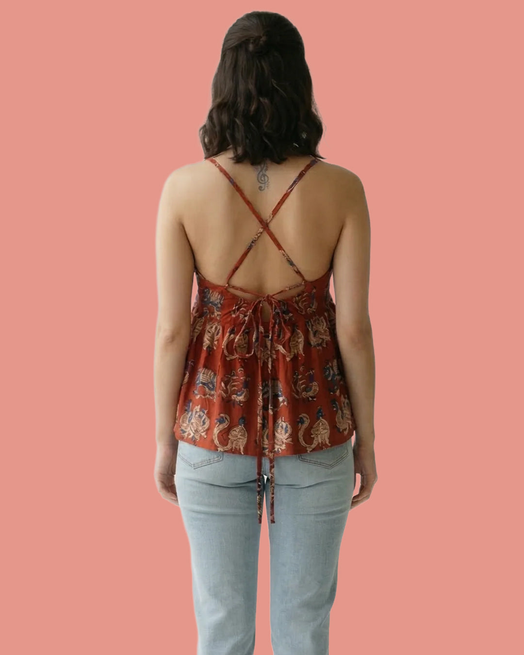 Backless Cami Strap Top – Poshakh Fabrics