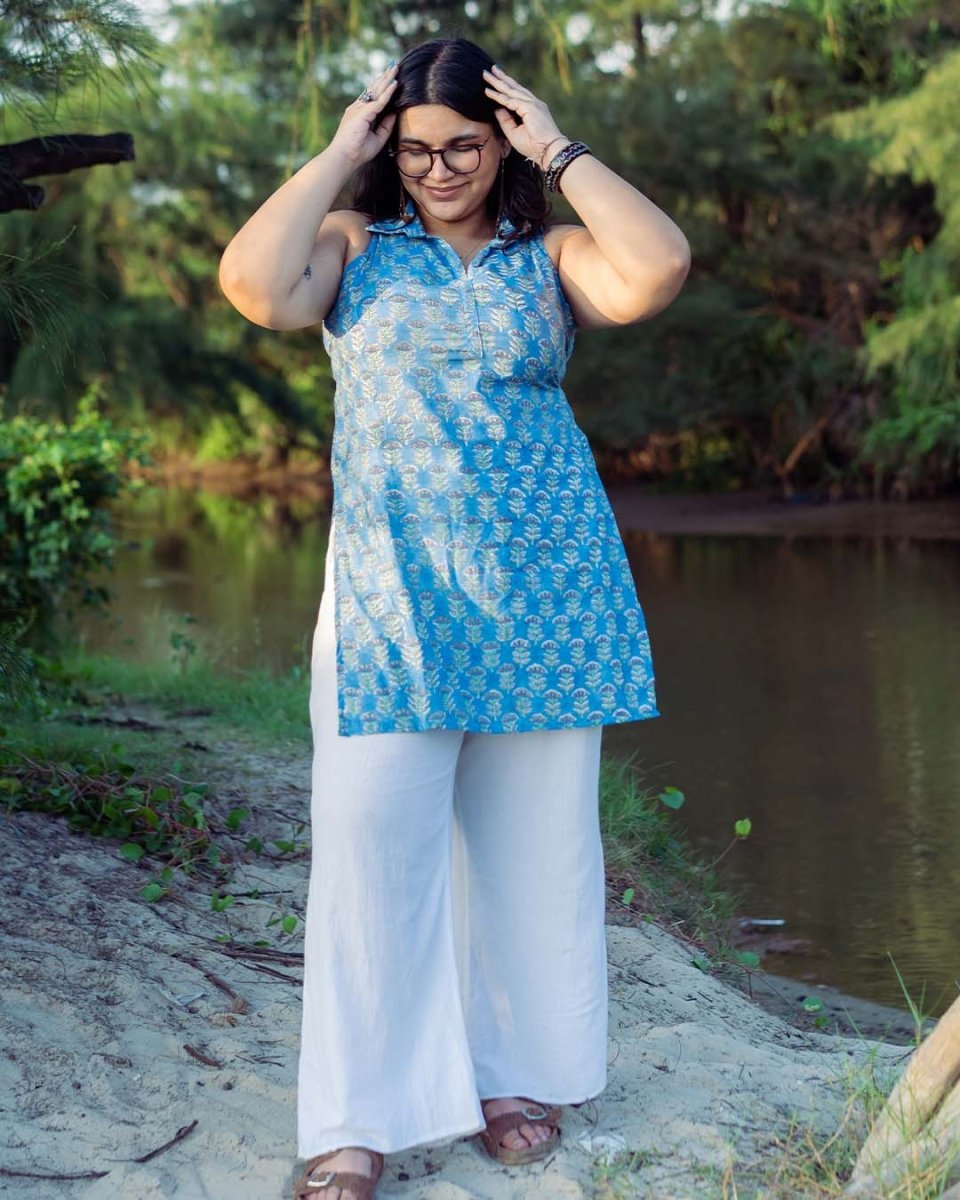 Classic Collared Kurti - Poshakh fabrics