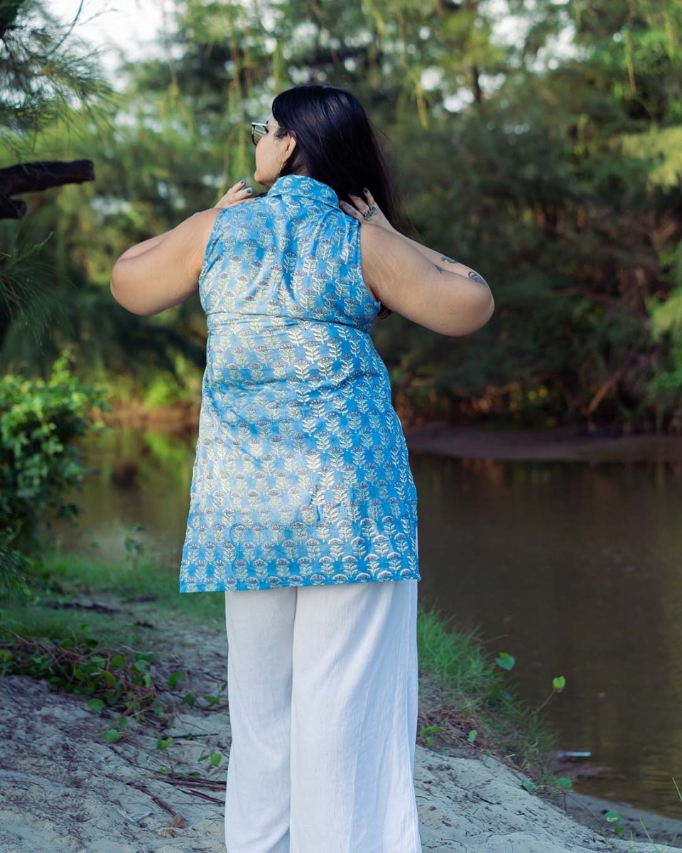 Classic Collared Kurti - Poshakh fabrics