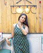 The Mirae Emerald Halter Neck Kurti