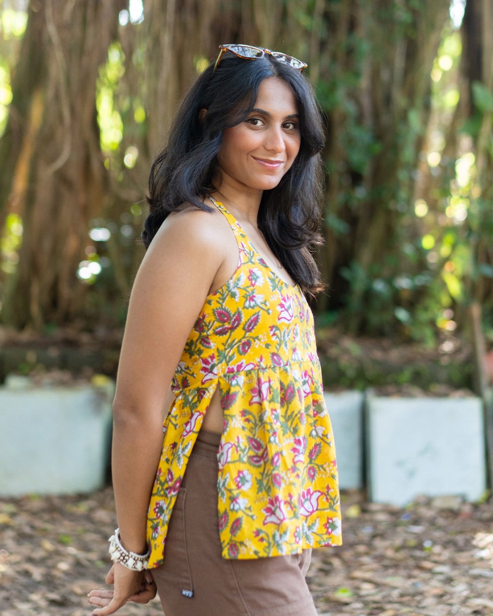 Halter Kurti & Halter Neck Tie Top Bundle - Poshakh fabrics