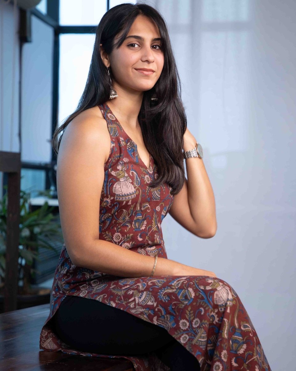 Halter Kurti & Halter Neck Tie Top Bundle - Poshakh fabrics