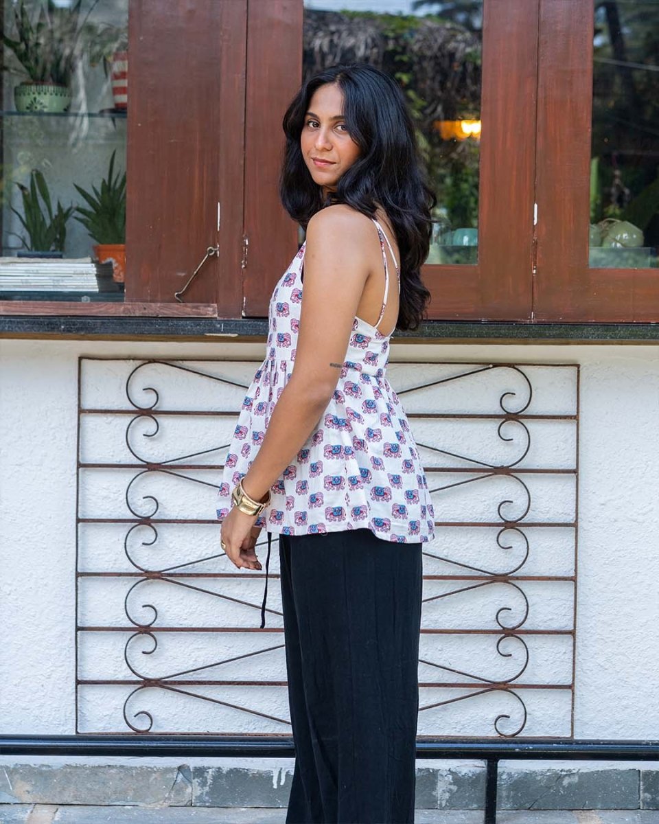 Peplum Tie Top: Embrace Summer Fashion with Style - Poshakh fabrics