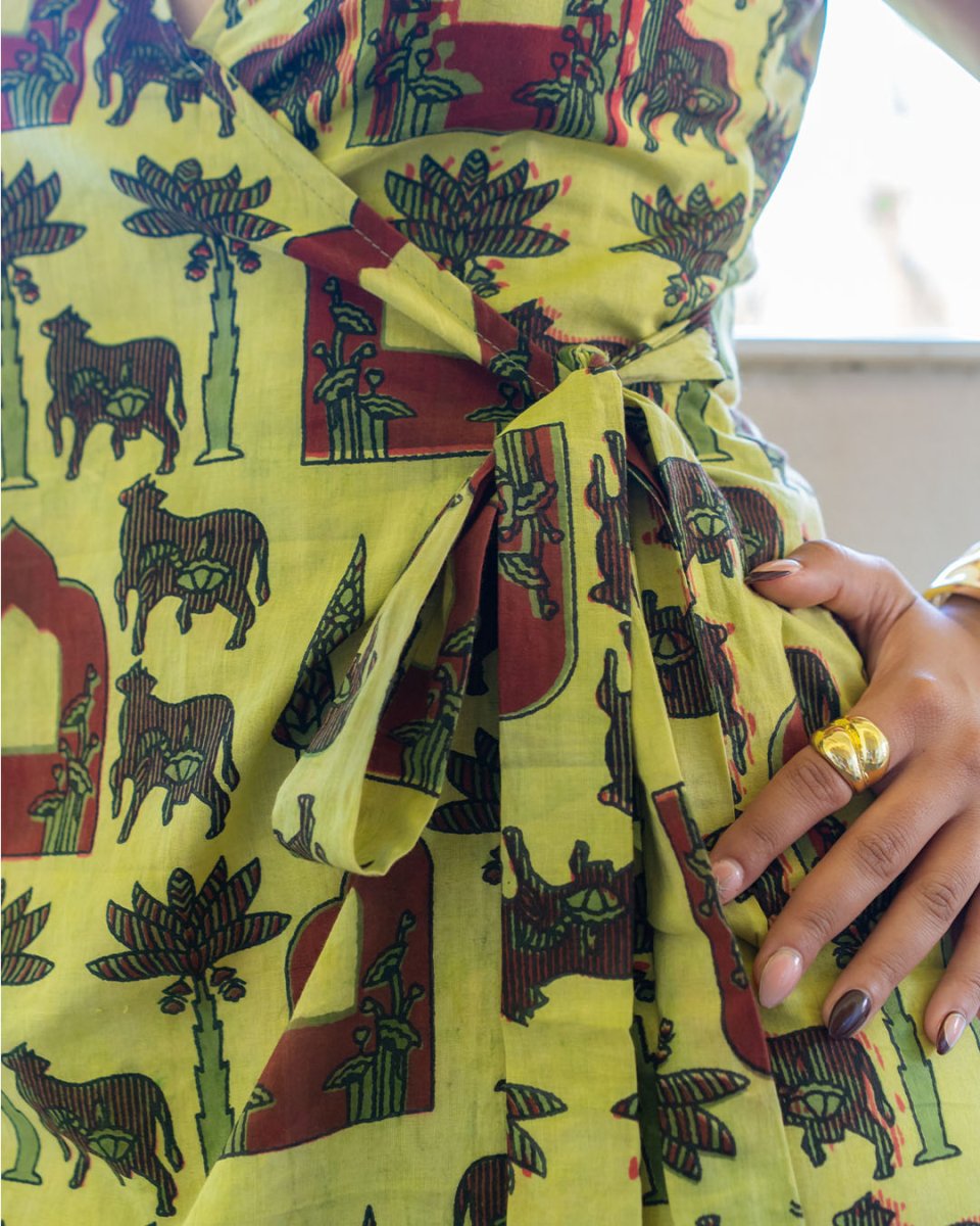 Wrap Around Kurti or Dress - Poshakh fabrics